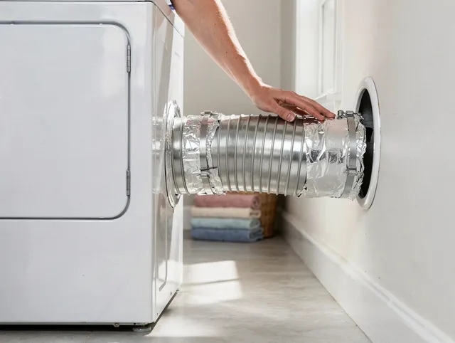 Professional dryer vent hose installation by Fairfield Dryer Vent Cleaning in Fairfield