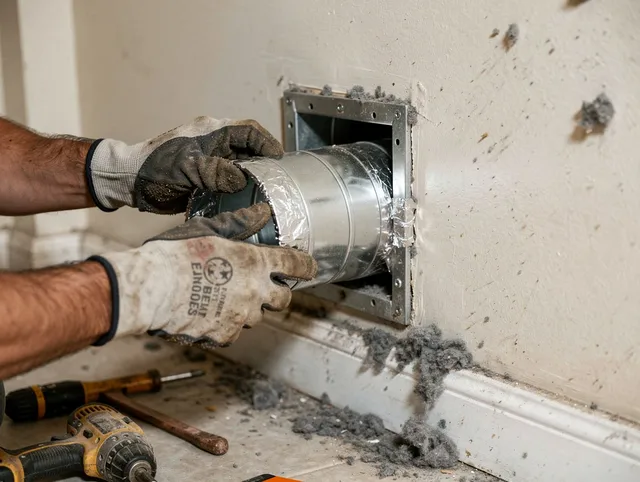 Professional dryer vent repair and installation by Fairfield Dryer Vent Cleaning in Fairfield