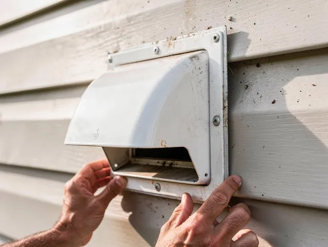 Fairfield Dryer Vent Cleaning technician delivering thorough residential dryer vent cleaning service in Fairfield
